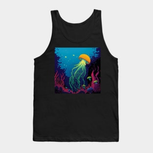 Jellyfish Underwater in the Ocean Tank Top